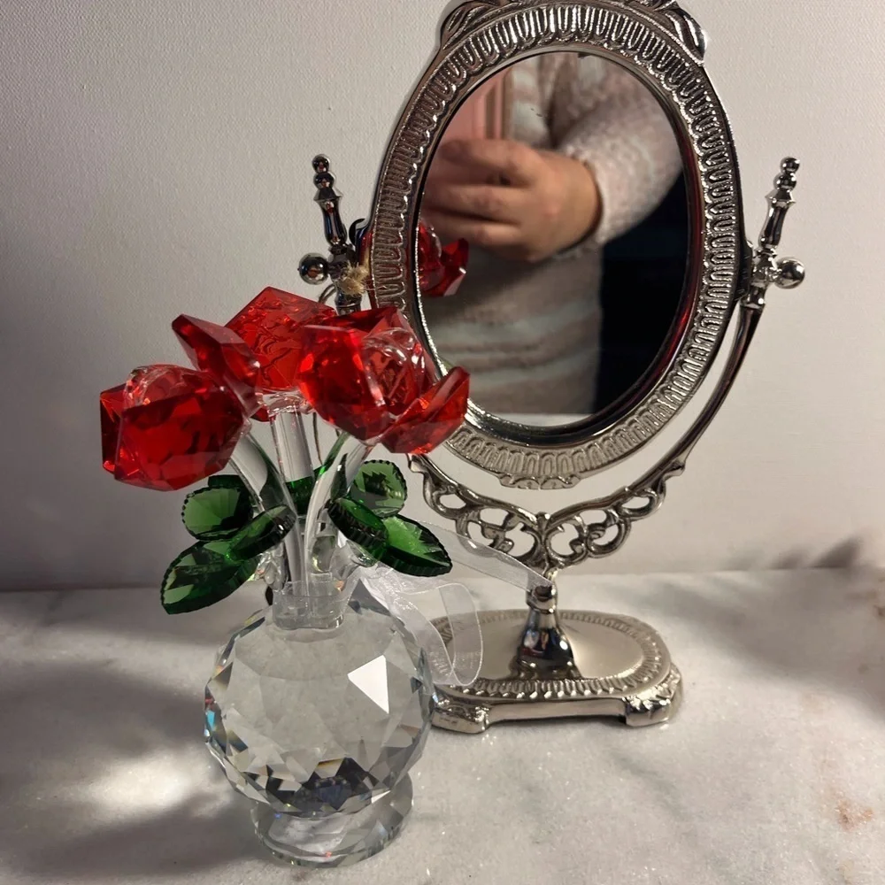 Antique style Cast metal silver Vanity adjustable 10” India
